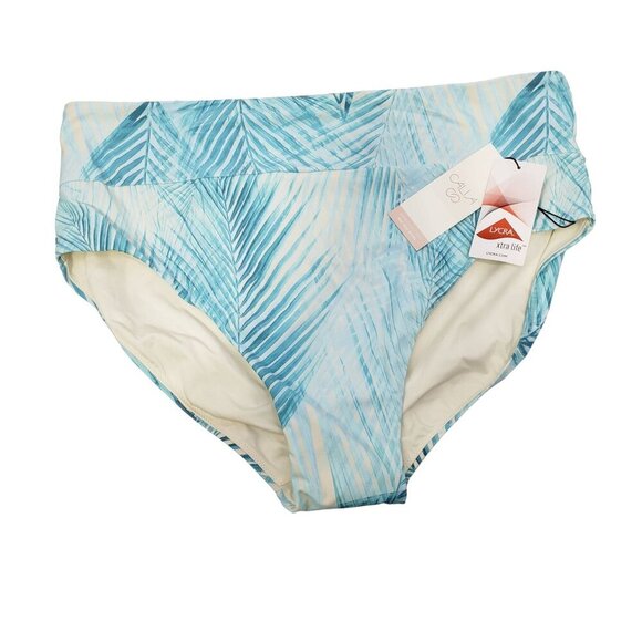 NEW CALIA Wide Band Bikini Swim Bottoms Blue Women's Size 1X‎ NWT - Picture 3 of 9